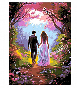 Кпн-346 Картина по номерам на картоне 28,5*38 см "Свадьба мечты"
