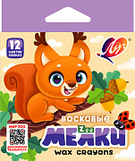 Восковые карандаши 12 цв. ЛУЧ "Zoo", 12цв, шестигранные, картонная упаковка с европодвесом/40
