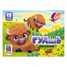 Гуашь 12 цв. ЛУЧ "Zoo", 12 цв., 15 мл, 250 /Россия