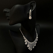 Комплект "Капля" 2 предмета: серьги, колье, арт.DHD20854, 32-587