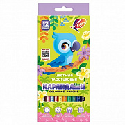 Карандаши 12 цв. шестигранные "ZOO" 12 цв. (пластиковые)