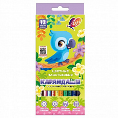 Карандаши 12 цв. шестигранные "ZOO" 12 цв. (пластиковые)