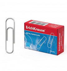 Скрепки металлические оцинкованные ErichKrause®, 28мм (коробка 100 шт.) 7855