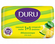 Мыло туалетное DURU 1+1 SOFT 80гр. Лайм-Ананас 1/24