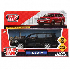 ТМ Технопарк. Машина металл "TOYOTA LAND CRUISER" 12,5см, откр. двери, инерц ЧЕРНЫЙ 262771   