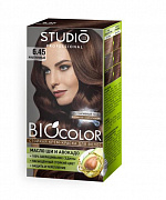 Стойкая крем краска для волос Biocolor 6.45 Каштановый, 50/50/15 мл 1/12