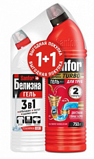 Набор Средство "Sanfor® для труб" (Turbo), 750 г + Белизна-гель Sanfor 500 гр СХЗ