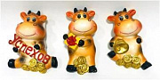 Магнит "Довольная корова", размер: 6х4х2 см (KS22-917)/Россия
