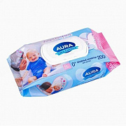 Влажные салфетки AURA ULTRA COMFORT для детей big-pack с крышкой 200шт 1/12