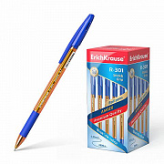 Ручка шариковая ErichKrause® R-301 Amber Stick&Grip 0.7, цвет чернил синий (в пакете по 3 шт.) 42748