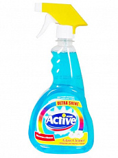 Средство для очистки стекол, окон и зеркал ACTIVE "Альпийские горы", 500 мл Blue (12/936)