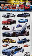 Наклейка 3D  "Автомобили,Самолеты,Мотоциклы", 26-54