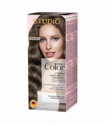 Стойкая крем-краска для волос Ultima Color Студио Профешнл 7.1 пепельно-русый, 50/50 