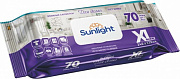 Влажные салфетки SUNLIGHT 70шт Для дома/12 Оливия