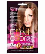 Cтойкая крем-краска для волос серии «Effect Сolor» 50мл, тон 4.3 шоколад(РС) 1/15