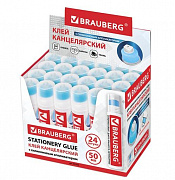 Клей канцелярский BRAUBERG, 50мл, с силиконовым аппликатором, 227535/Россия