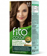 Cтойкая крем-краска для волос серии «Fitocolor», тон 5.0 темно-русый115мл 1/20