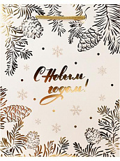 Dream Cards Пакет подар.с мат.лам.и тис.ф.18x23x10см(M)Новогодние узоры,190г(собс.раз.) ПКП-6643