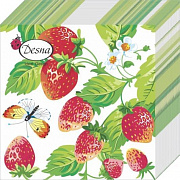 Салфетки 1сл 40л 24*24 Desna Design Земляника 1/32