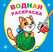 Водная раскраска. Любопытный котенок