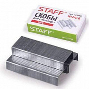 Скобы №24/6 для степлера STAFF эконом 1000шт., РОССИЯ,  224798/Россия