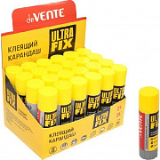 Клей-карандаш 21 г PVA-P основа "deVENTE. Ultra Fix" в картонном дисплее с пластиковым поддоном/1/24