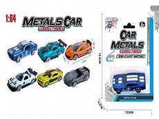 Машинка инерционная"Гоночный автомобиль-3"(7,5 см,металл,1:64,6 видов микс,в блистере)(Арт. 2103190)