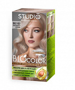 Стойкая крем краска для волос Biocolor 90.102 Платиновый блондин, 50/50/15 мл 