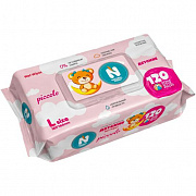 Влажные салфетки NATURAL FRESH 120шт Baby Pink (кирпичик с клапаном)/12 Оливия