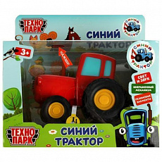 Модель металл свет-звук СИНИЙ ТРАКТОР длина 11 см, инерц, красный, кор. Технопарк 343388 