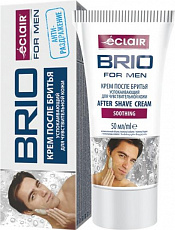 Крем п/бритья BRIO MEN 50мл успокаивающий д/чувствительной кожи 1/24 Оливия