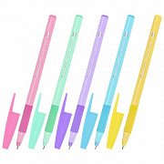 Уп. 50 шт. Ручка шариковая BRAUBERG "i-STICK POINT PASTEL",СИНЯЯ, корпус ассорти, линия письма 0,35 