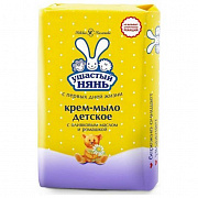 Мыло туалетное крем детское Ушастый Нянь Ромашка 90г 1/72 (НК) 