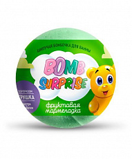 Шипучая бомбочка для ванны с игрушкой Фруктовая мармеладка серии BOMB SURPRISE 115г/22шт