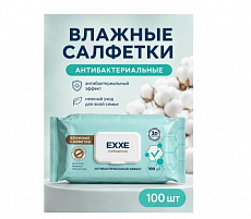 Влажные салфетки ЕХХЕ с антибактериальным эффектом (премиум), 100 шт