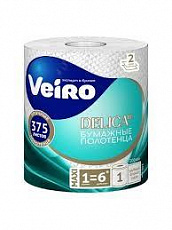 Полотенца бумажные Veiro DELICATE белый 2-сл., 75м, 1 рул.1/6